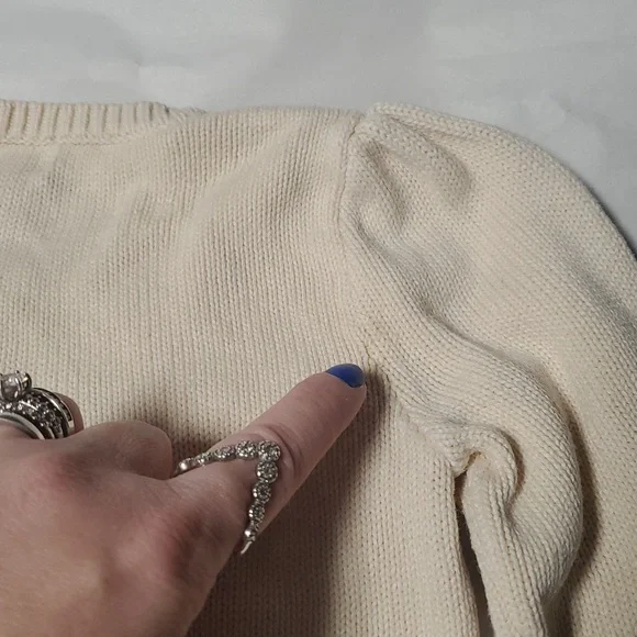 Ralph Lauren Girls Dalmatian Sweater Size 3T Cotton Puff Shoulder - Picture 12 of 16